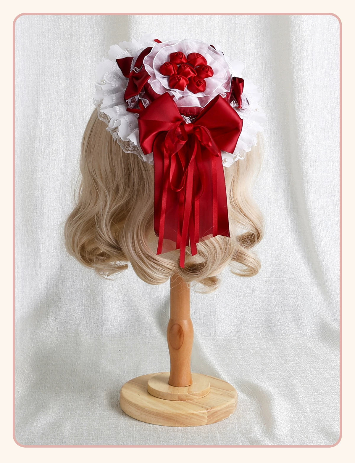 Stardust Rose - Rose Bow Collection - Headwear with red rose motifs