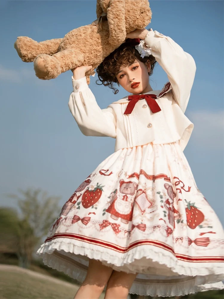 Your Princess - Winter Gift - Kawaii Lolita JSK and Coat Set