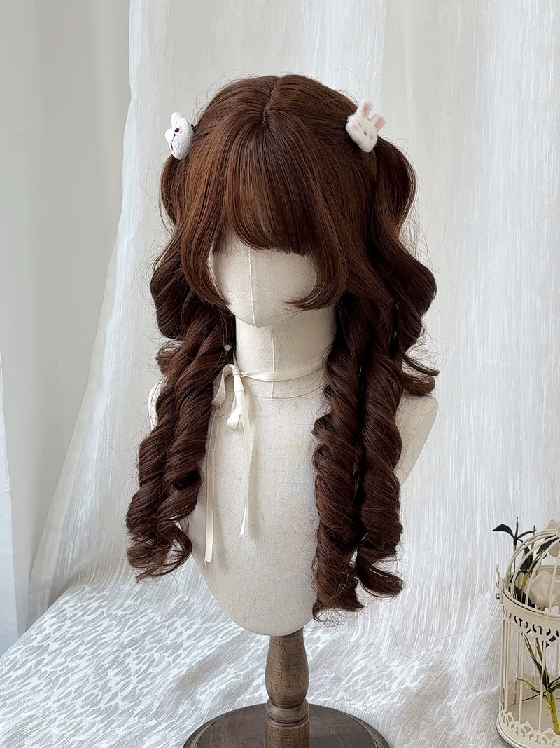 Kunkun Fish chocolate brown jellyfish full wig - view 2