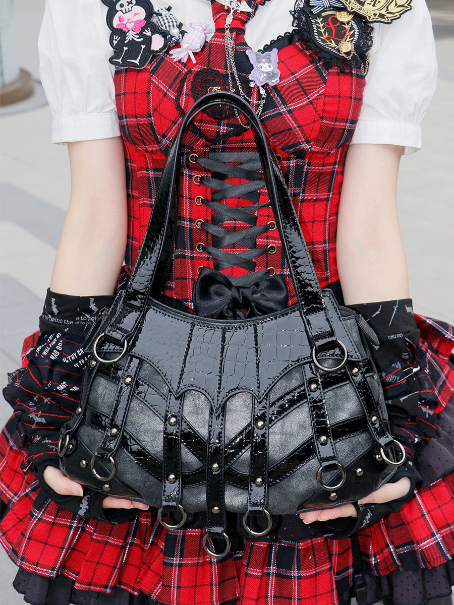 Lolita - Gothic Punk Studded Handbag - Individually Selectable Lolita