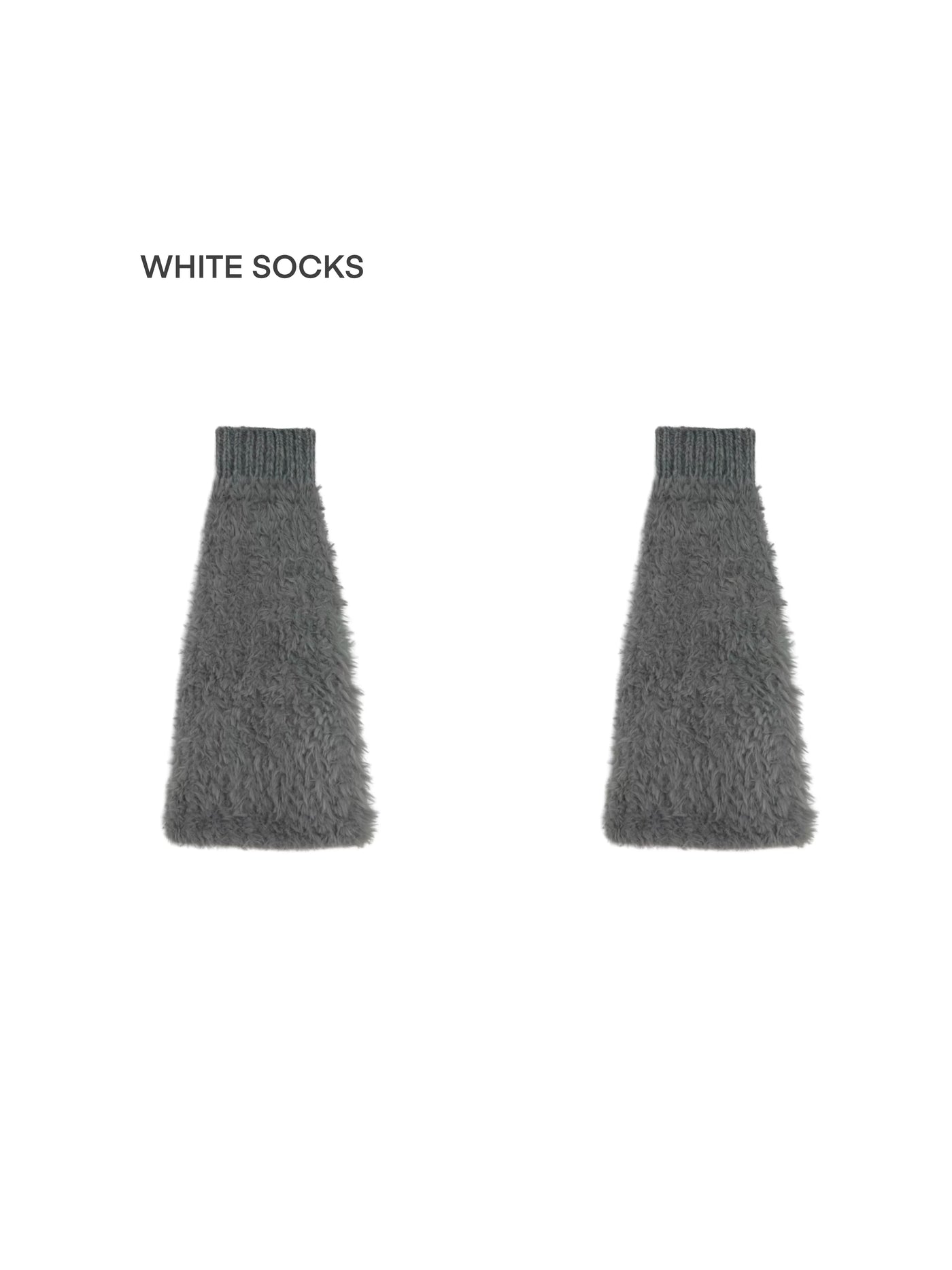 White Socks - Plush Knit - Plush knit sock covers with flared cuffs