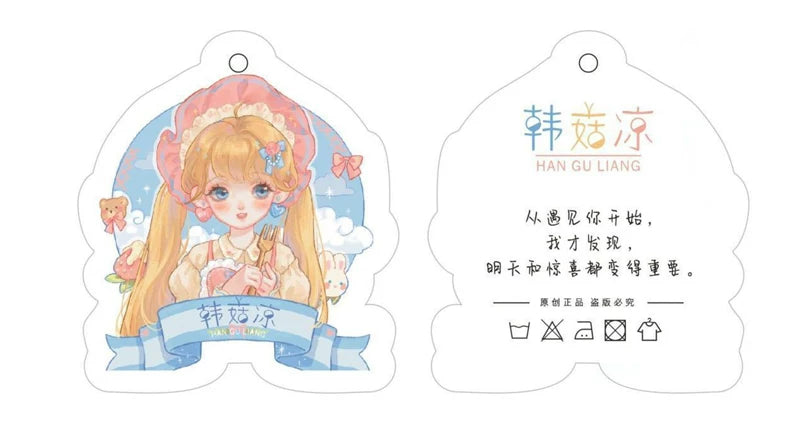 Lady Han Soft Sweet Bunny Lolita dress featuring pastel pink fabric, lace details, and adorable bunny motifs.