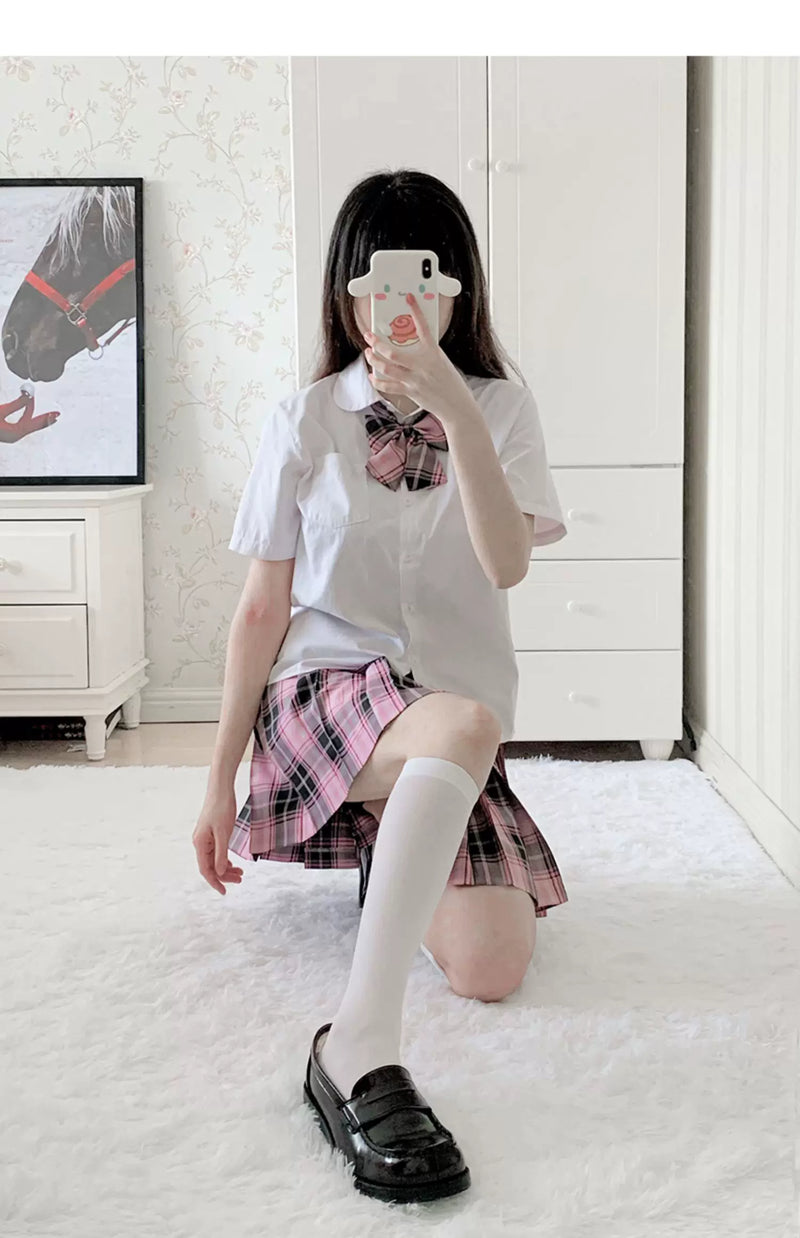 Floral Milk Cat - JK Basics - Calf Socks in 32 cm and 43 cm Lengths