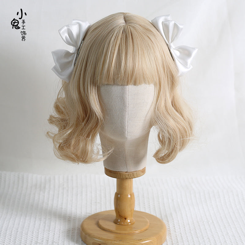 Xiaogui - Sweet Lolita Ponytail Lolita Bow - Hair Clips Headwear