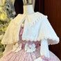 White Faux-Rabbit-Fur Shawl / S