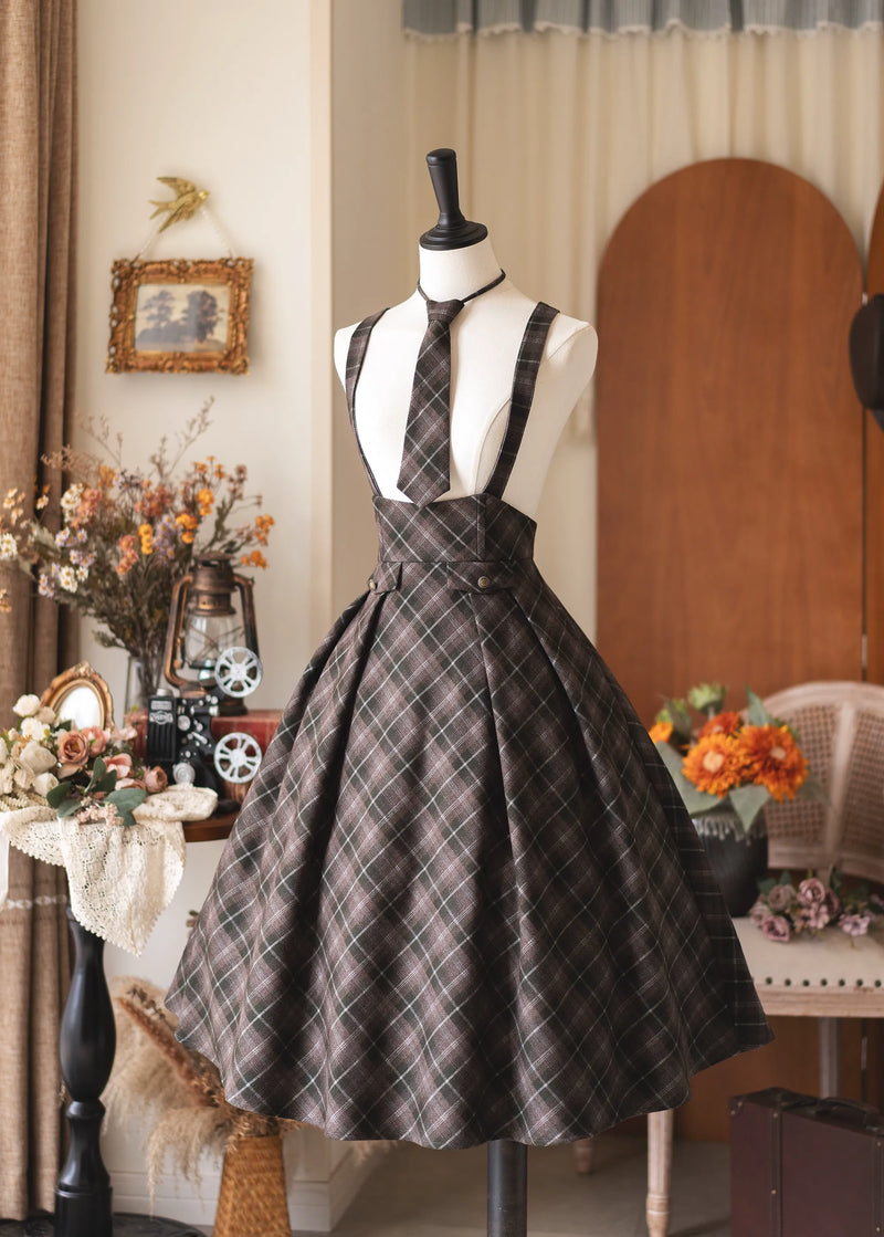 Forest Wardrobe - Forest Rhythm - Checked Suspender Skirt - 7