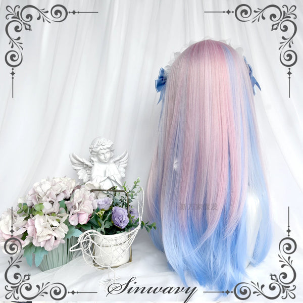 Sinwavy Dreamscape pink blue gradient Lolita wig - view 1