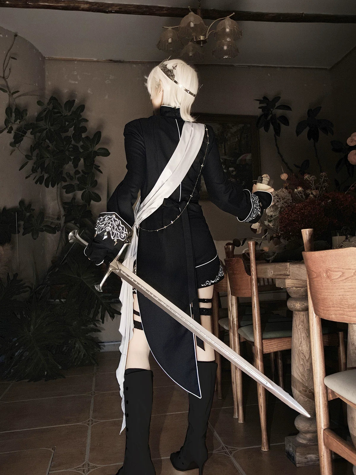 Your Princess - Oathbound Sword - Embroidery Ouji Lolita Set, High-Low Hem Coat