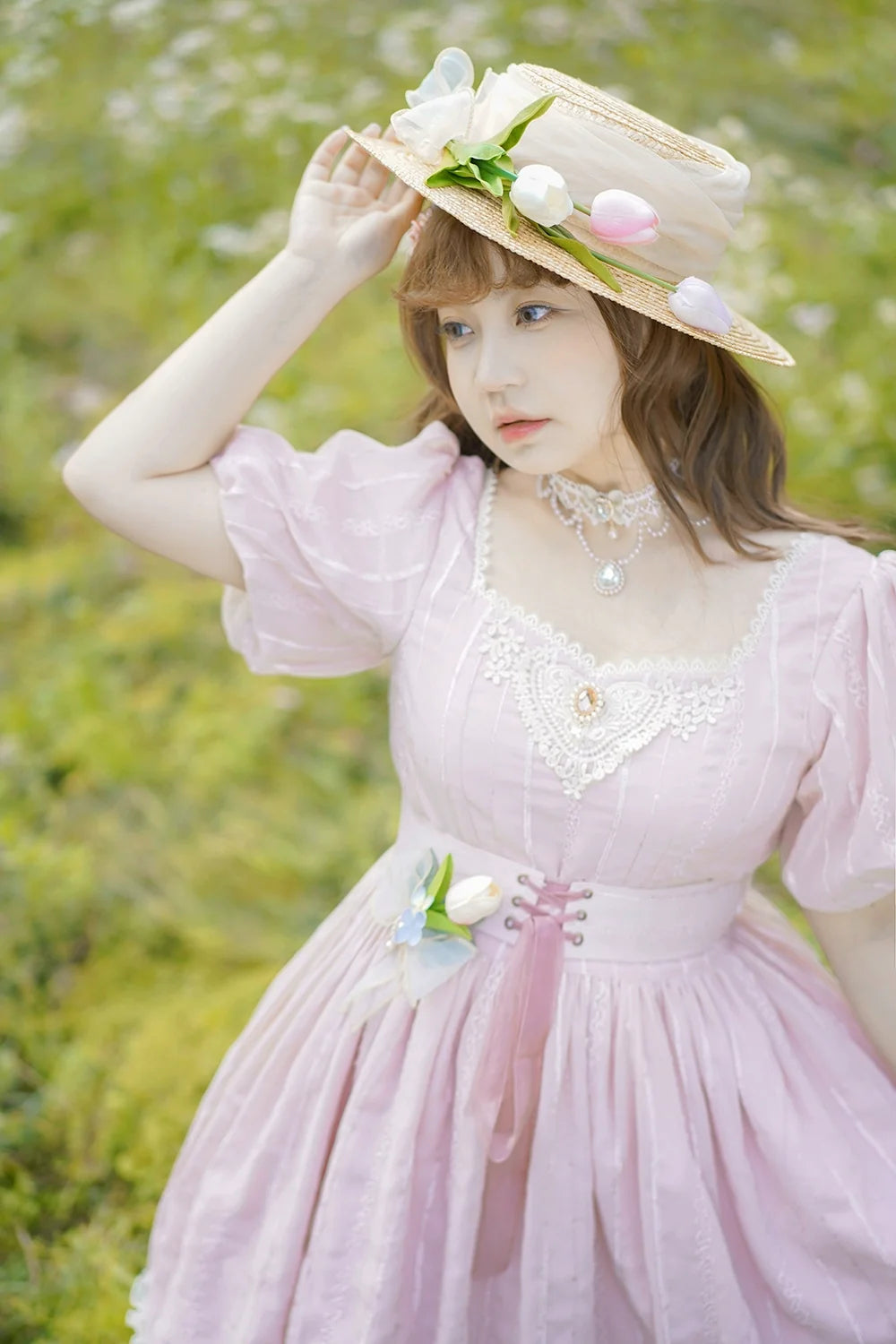Miss Point - Tulip - Classic Lolita OP Dress Short Sleeve Dress Multicolors