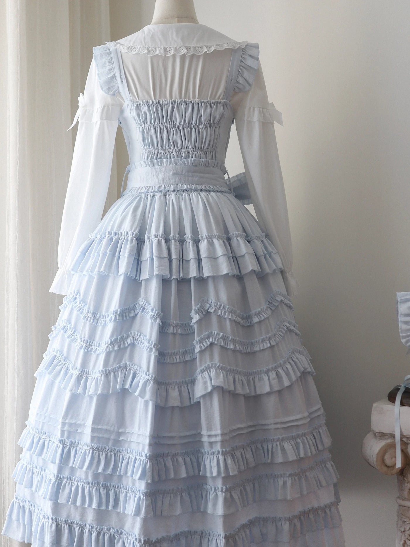 Sugar Girl - Loveheart - Solid Classic Lolita JSK Dress, Tiered Hem