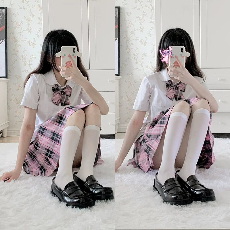Floral Milk Cat - JK Basics - Calf Socks in 32 cm and 43 cm Lengths