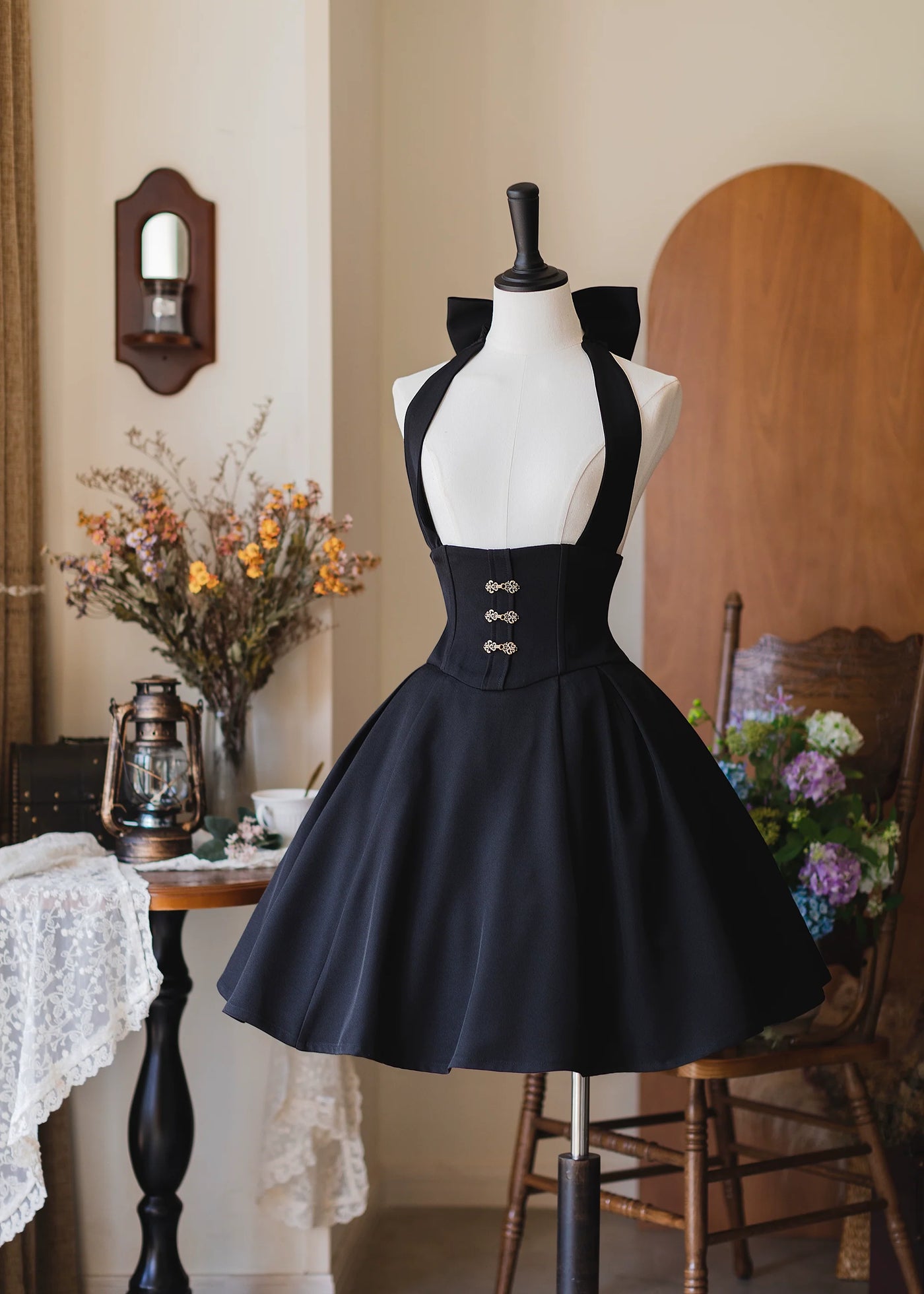Forest Wardrobe - Vintage Lolita Fishbone Halter SK - Autumn Jacket SK Skirt