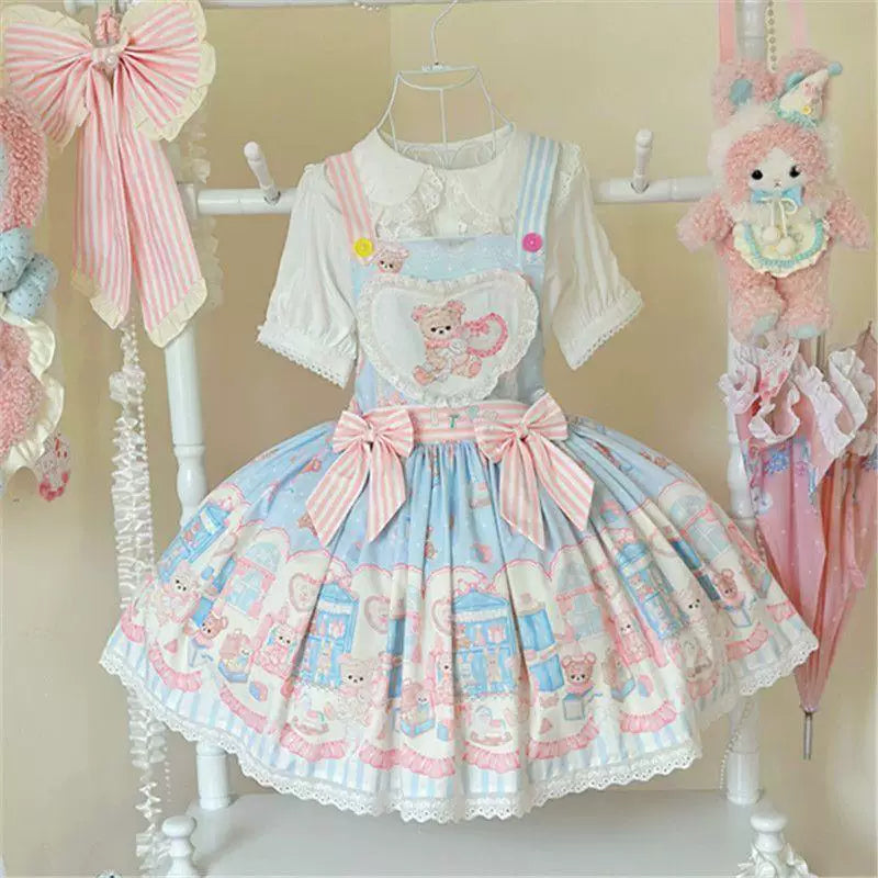 Sweetheart Dream Machine - Bear Toy House - Bear-Print JSK Dress