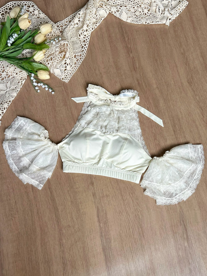 With PUJI - Early Morning on the Seine - Lolita Top, Detachable Styling detail view 4