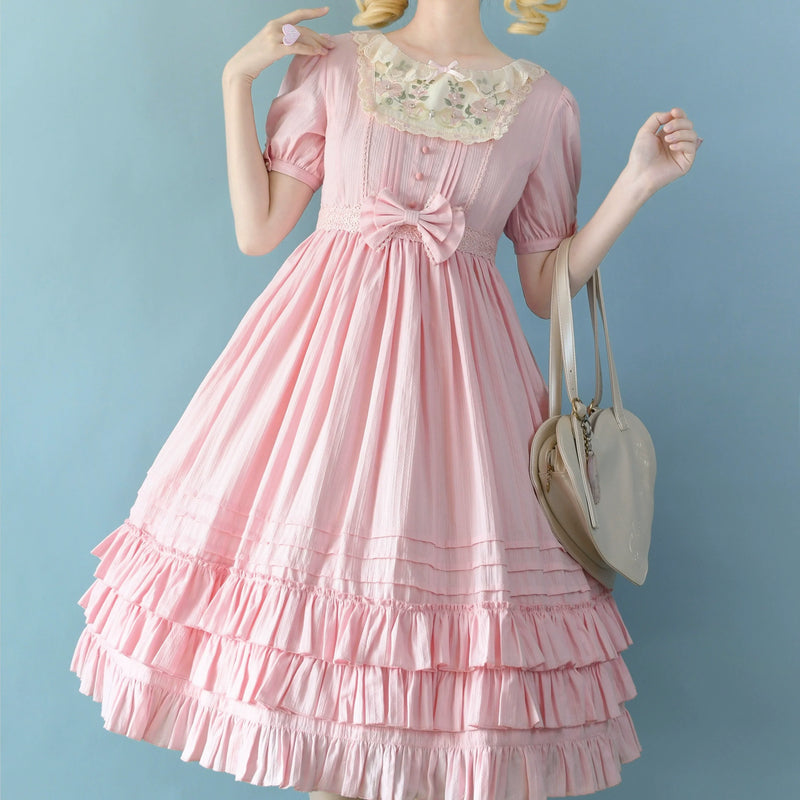 Strawberry Witch - Nerry - Sweet Lolita Embroidered OP Dress Multicolors