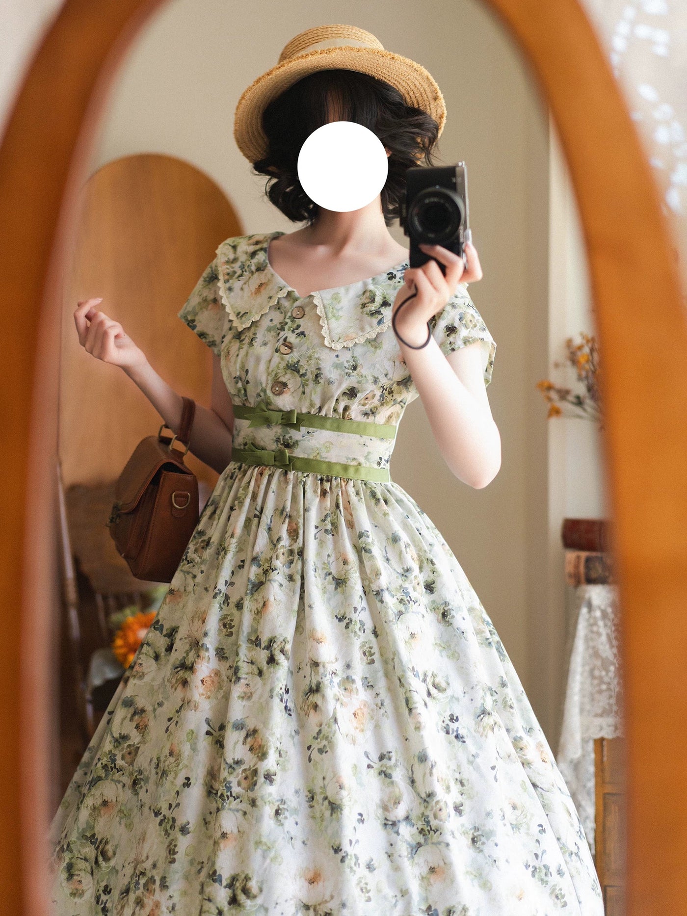 Forest Wardrobe - Forest Holiday - Vintage Daily Lolita Floral Printed OP Dress