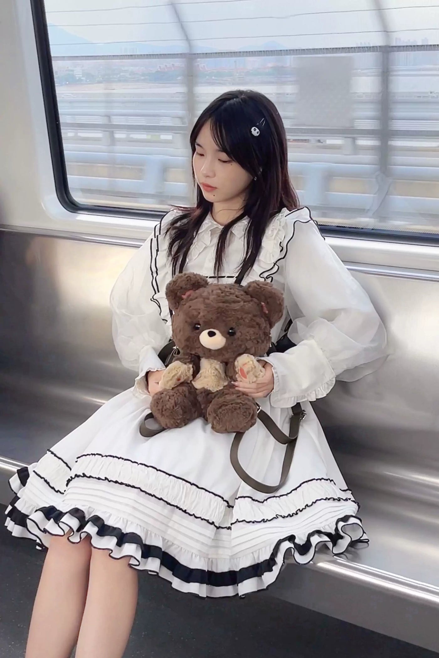 LambGuli - Little Bear Guli - Plush Animal Bag with Rounded Bear Face