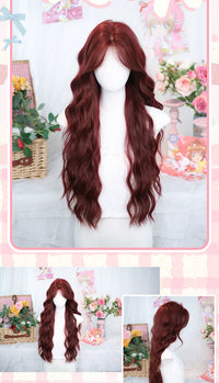 Dalao Home - Tangjin - Long Curly Full Wig - Tangjin Raspberry Red
