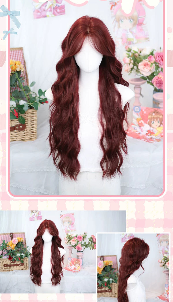 Dalao Home Tangjin raspberry red long curly wig - additional view 1