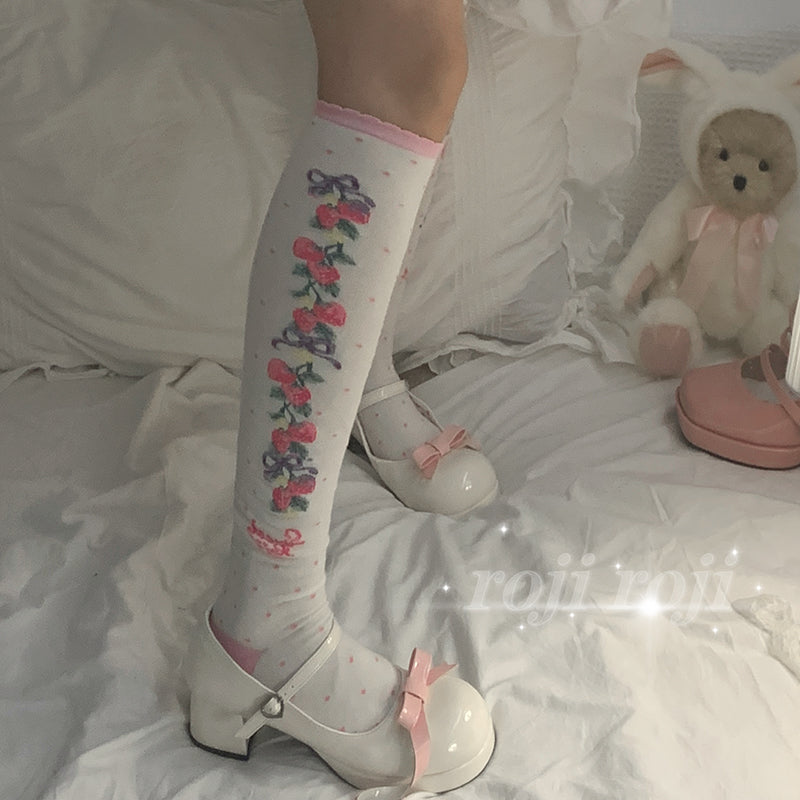 Roji Roji - Autumn Sweet Lolita Cotton - Thigh-high Socks Socks