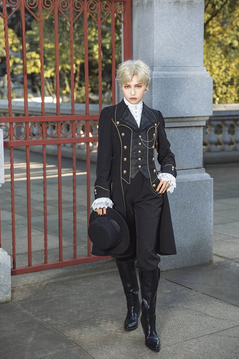 Immortal Thorn - Forever Rose - Ouji Lolita Coat Prince Handsome Wind Coat