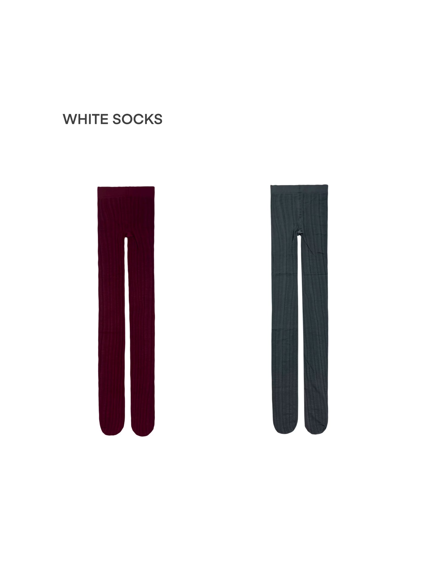 White Socks - British Heart Jacquard - Patterned tights with a vertical heart motif.