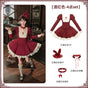 Wine Red 4-piece set (wine red OP + wine red hat + wine red collar + wine red leg rings) Pre-order in stock / S