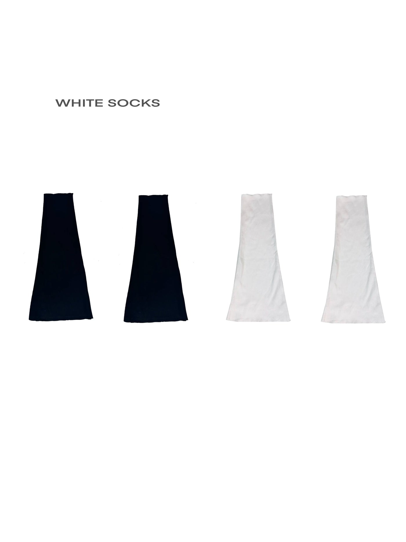 White Socks - Strappy Flare - Slouchy Leg Warmers with Open Straps