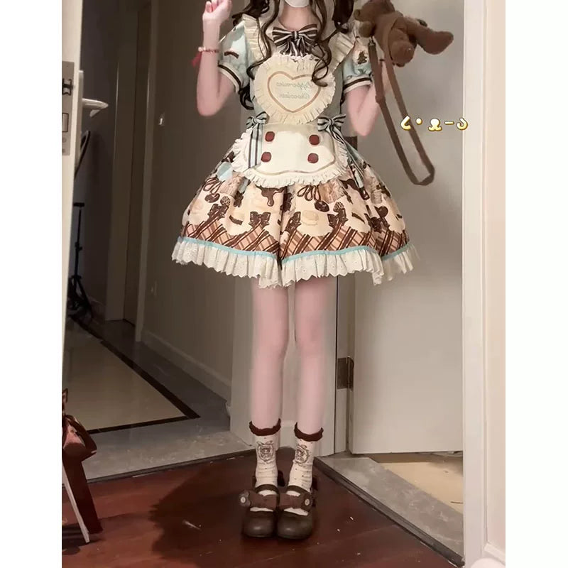 White Sugar Girl - Sweet Lolita Confectionery OP Dress - One-piece