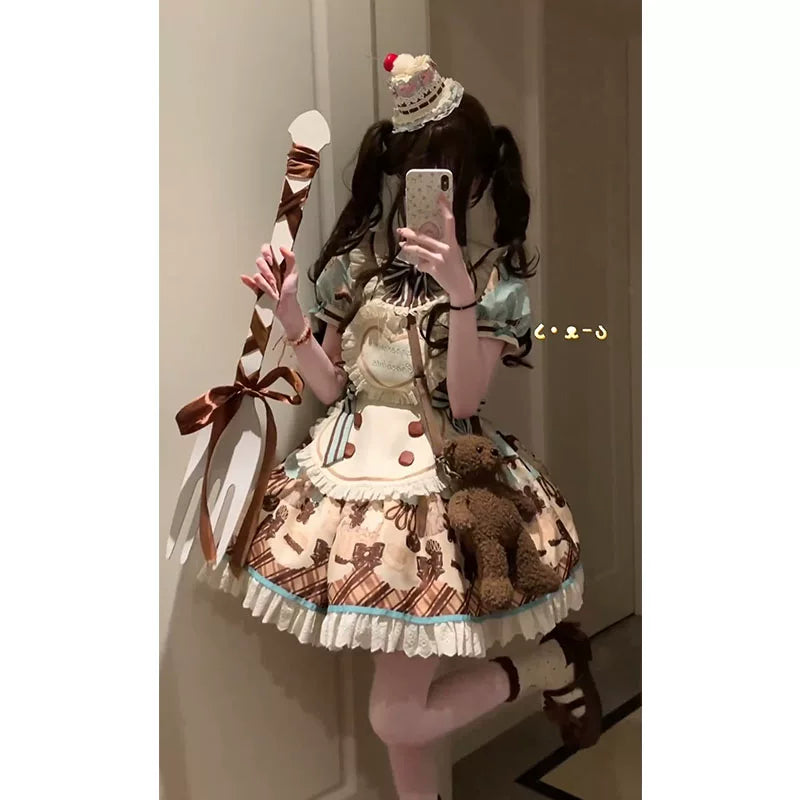White Sugar Girl - Sweet Lolita Confectionery OP Dress - One-piece