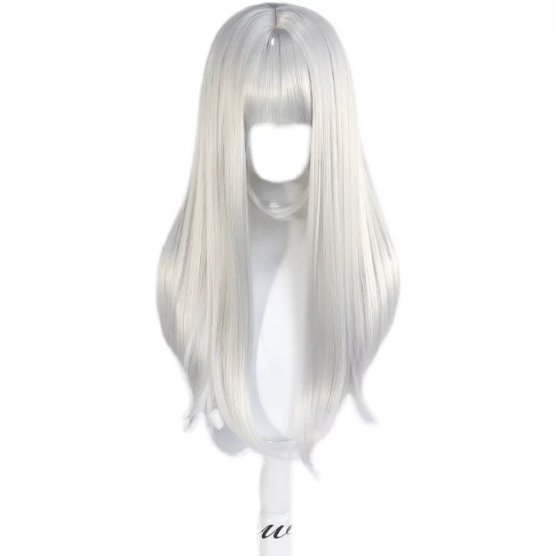 Sinwavy pearl silver-white long straight wig - view 4