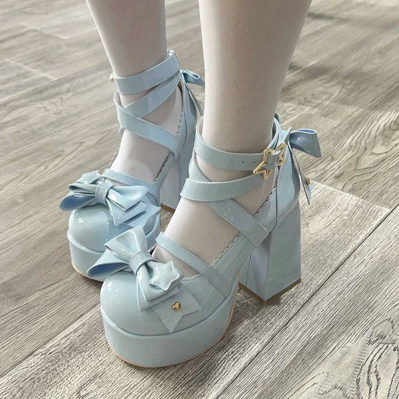 beauty bunny - Star Prayer - Round-Toe Lolita Shoes with One-Strap Star Buckle - product detail 8