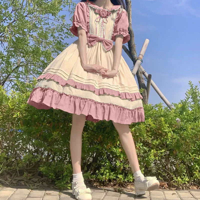 Yueele - Pastel Garden - Plus-Size Sweet Lolita OP Dress - detail view 9