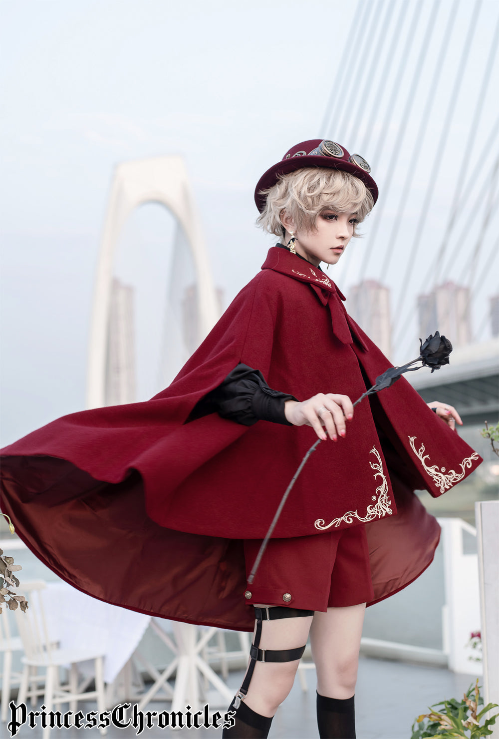Princess Chronicles - Medieval Ouji Lolita Embroidered - Cape Outerwear