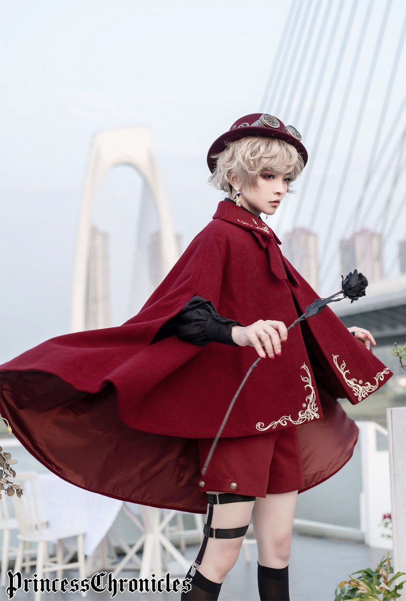 Princess Chronicles - Medieval Ouji Lolita Embroidered - Cape Outerwear