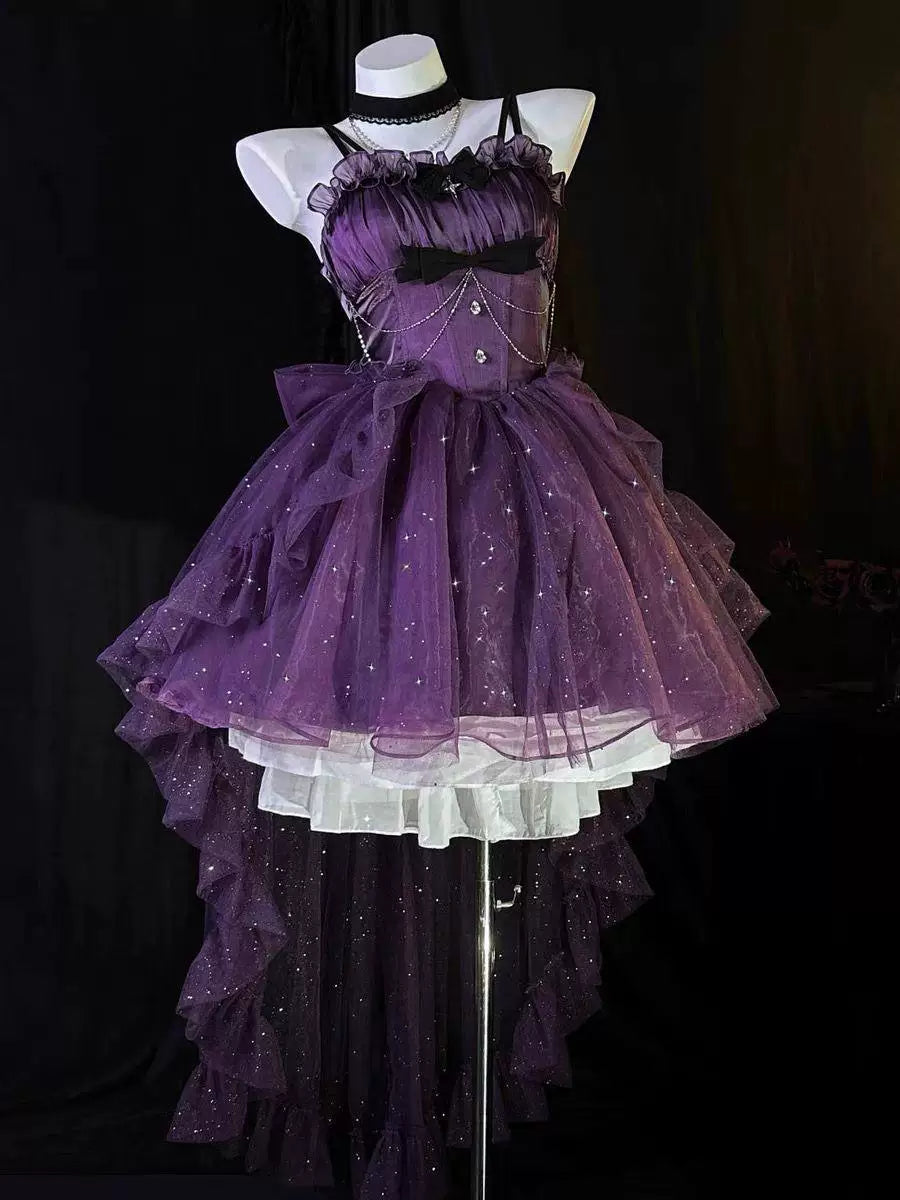 Sweetheart Dream Machine - Polaris - Lolita Dress Set with Glittering Skirt and Tail Train