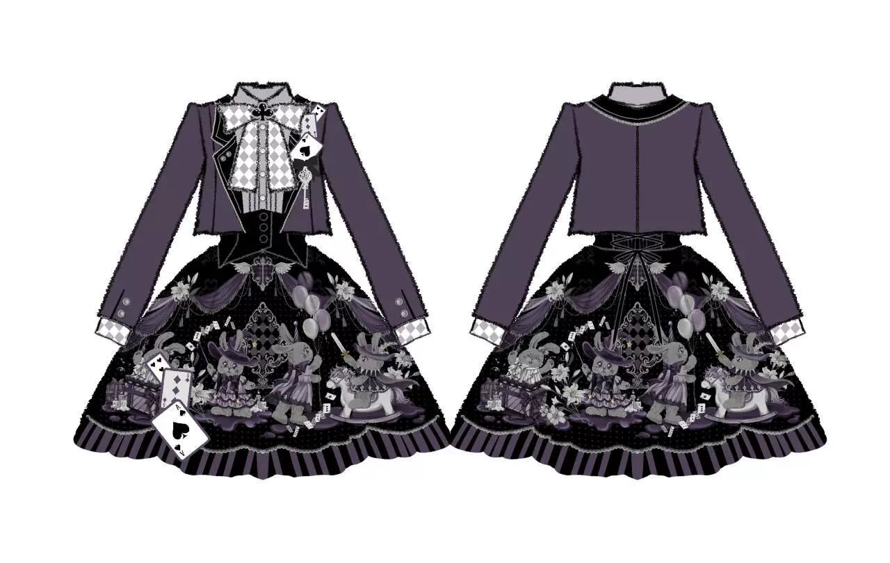 Your Princess - Magic Troupe - Gothic Lolita Outfit, Bunny Printed Skirt