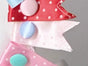 Ear clip: light-pink flag, blue clasp (not shipped if ordered alone) / Single rabbit-ear headband, excluding side clip and ear clip