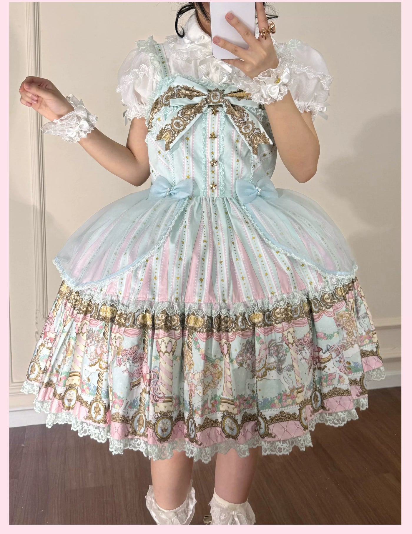 Tata Long Ear - Bath Ball Tata - Bell-Shaped Petticoat with Layered Ruffles