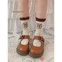 One Size / Brown mid-calf socks / about 12.6" (32 cm)