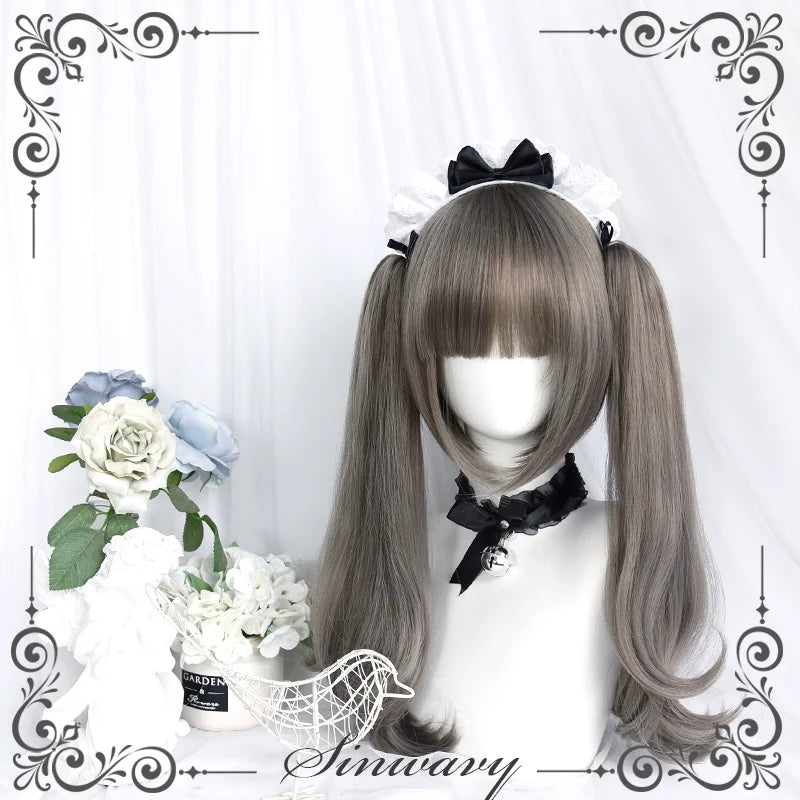 Sinwavy - Light Gothic Lolita Wig - Green-Toned Ash Grey Wig