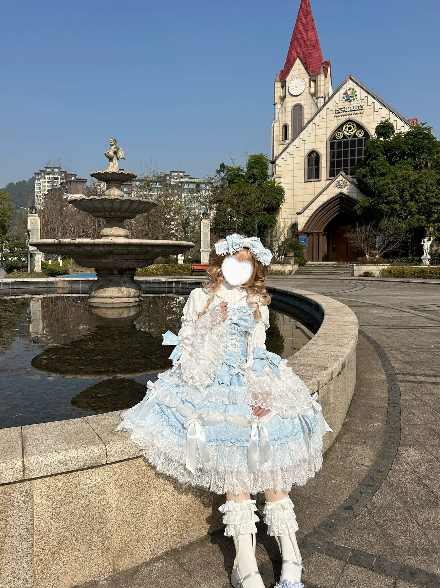Hello Princess Lolita - Tajiya - Sweet Lolita Strappy Dress with Layered Lace Details – detail view 8