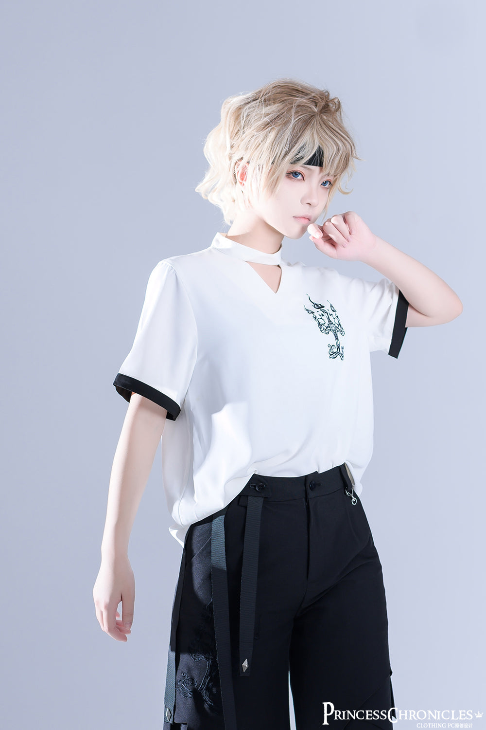 Princess Chronicles - LueYingGuiTan - Ouji Lolita White Embroidery Shirt