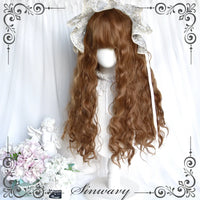 Sinwavy - Castle Girl - honey caramel brown wool curl wig - Honey Caramel Brown
