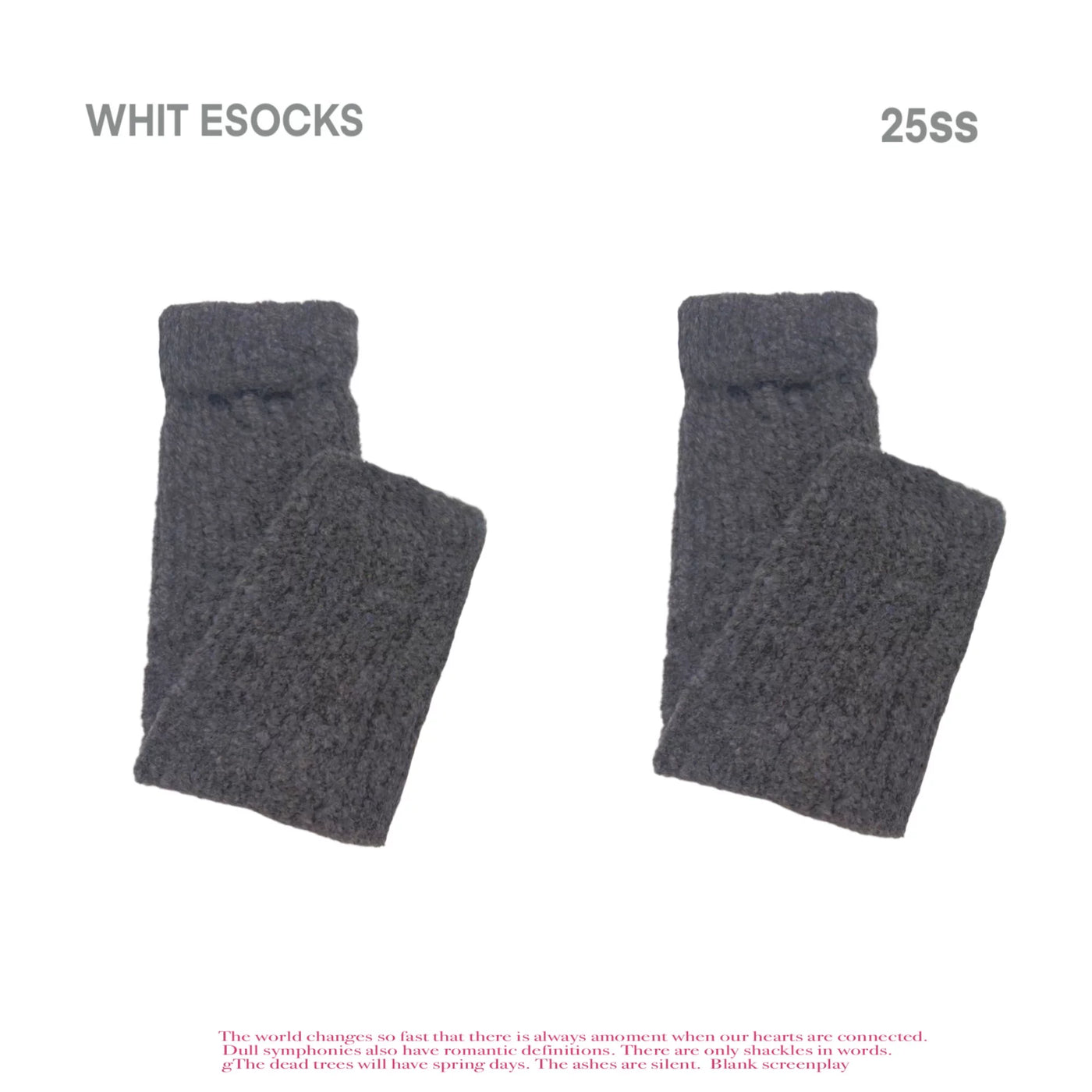 White Socks - The Feather and the Invitation - Slouch Socks with Layered Cuffs