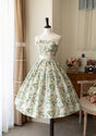 S / imprimé fleuri vert