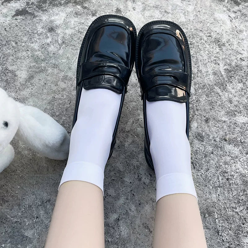Floral Milk Cat - Cool Velvet - Two-Pair Mid-Calf Socks with Velvet Finish
