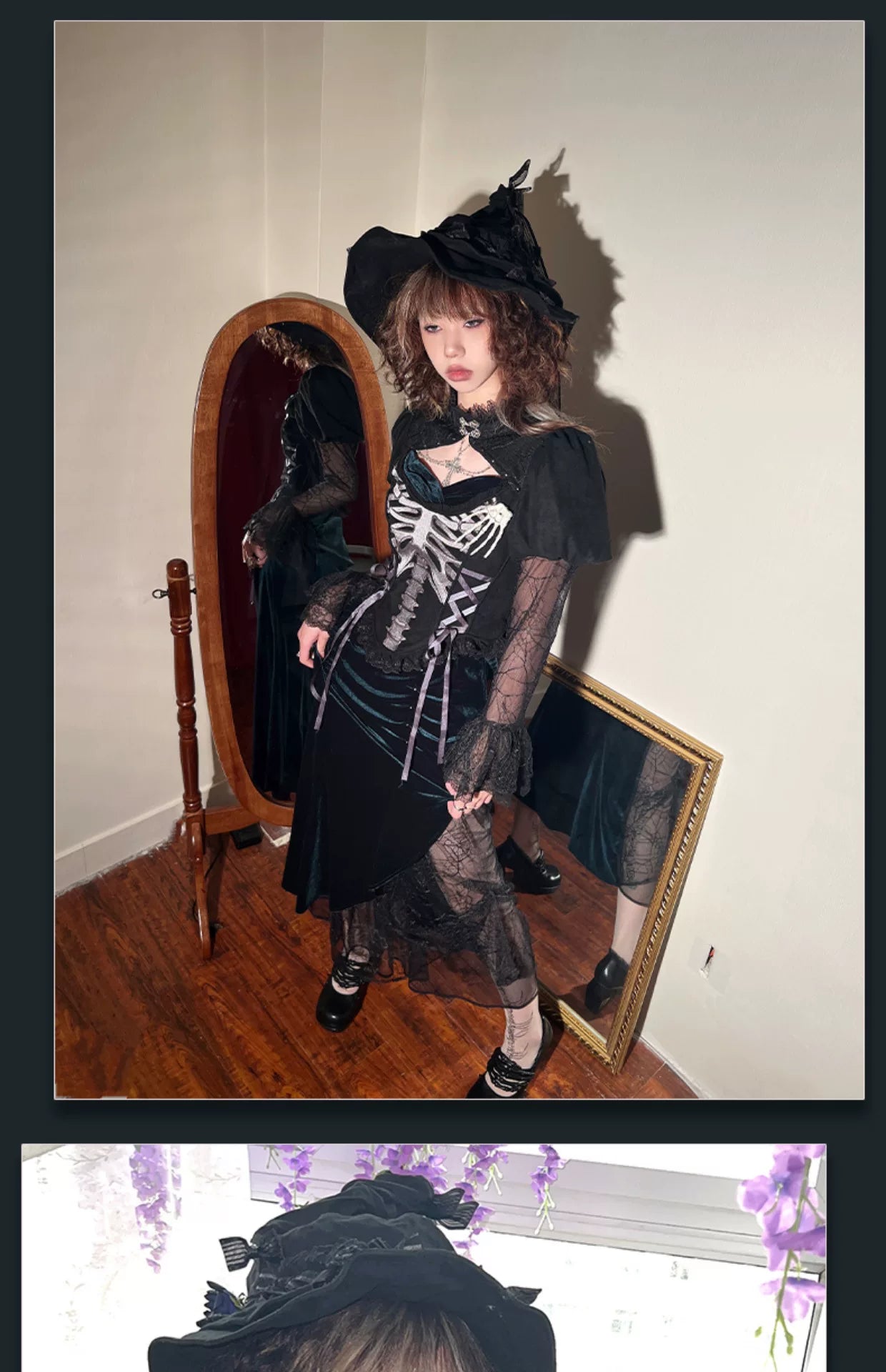 Baozi Pig - Deep Abyss Nightmare - Dark-Green One-Piece Qipao Dress with a Fishtail Hem