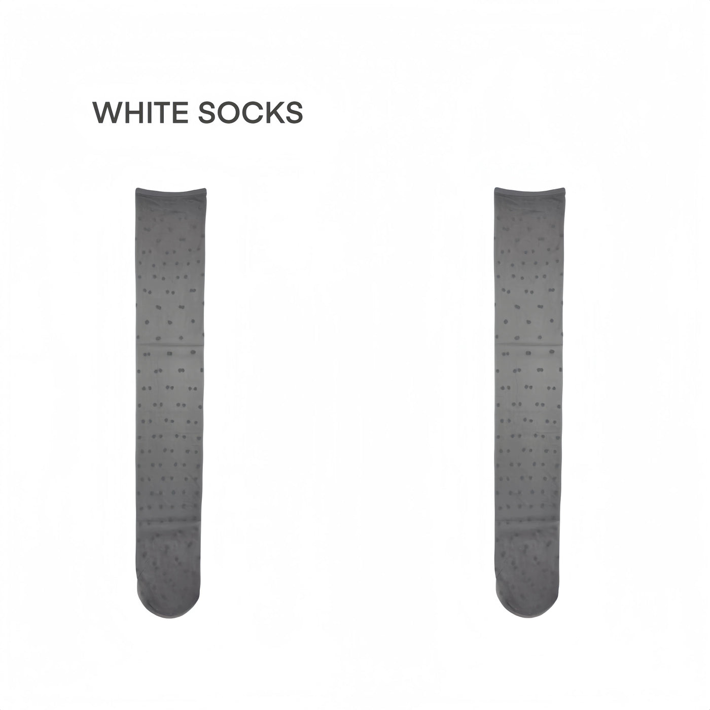 White Socks - Polka Dot Veil - Over-the-Knee Stockings with Small Polka Dots