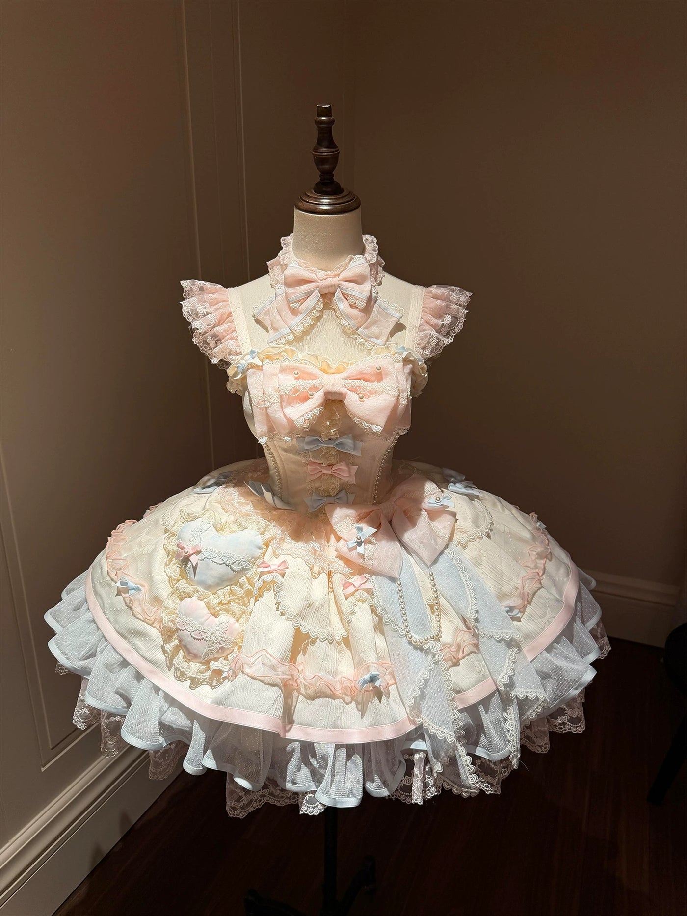 Dream Bunny - Sweetheart Macaron - Pastel JSK dress with layered ruffles
